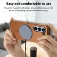 thumbnail image 6 of Magnetic Samsung Galaxy  Z Fold 5 Case [Compatible with MagSafe],Anti-Fingerprint,Anti-Scratch,Ultra Slim Shockproof Luxury Samsung Galaxy  Z Fold 5 Rugged Phone Cover Case,Brown, 6 of 12