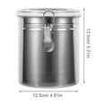 thumbnail image 2 of Milisten Silver Airtight Metal Storage Canister for Coffee Tea Kitchen Supplies, 2 of 8