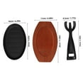 thumbnail image 2 of HONMEET Sizzling Plate for Kitchen Use 1 Set Black Cast Iron Griddle with Even Heat Distribution, 2 of 8