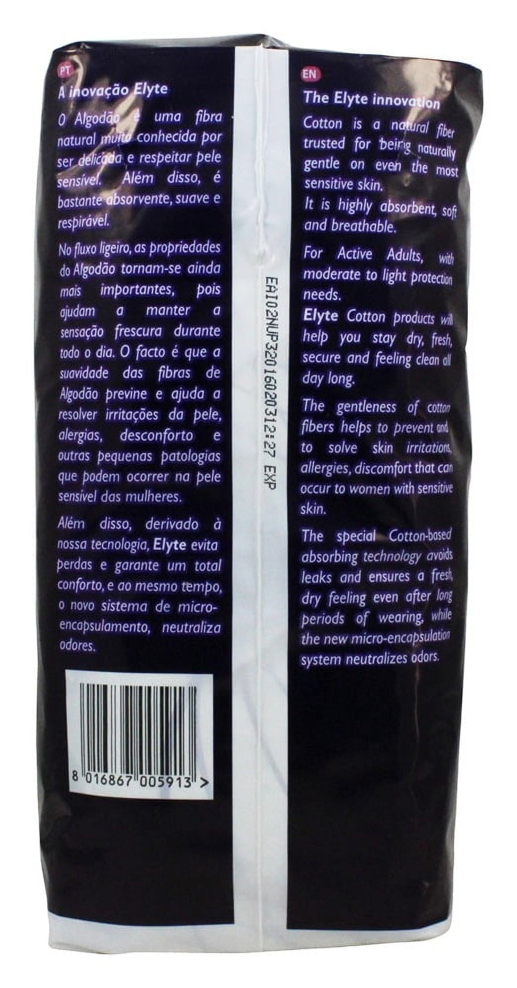 Elyte 100% Pure Cotton Bladder Control Pads-Super Absorbent and Sensitive Skin Safe, Normal