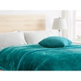 thumbnail image 4 of Clara Clark  Ultra Plush Thick Reversible Microfiber Heavy Blanket - Raschel Imitation Mink Blanket Teal Full - 55x82 Solid Color, 4 of 5