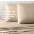 thumbnail image 3 of Cariloha Resort Bamboo Viscose 4-Piece Bed Sheet Set - Cooling, Odor-Resistant, Sustainable, Hypoallergenic, Soft and Durable - Flat and Fitted Sheets and Two Pillowcases - King - Stone, 3 of 7