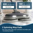 thumbnail image 3 of CONCETTA Hard Floor Steam Mop with Dual Cleaning Heads, 3 Steam Modes, LED Headlights，Gray, 3 of 10