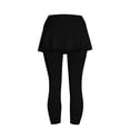 thumbnail image 7 of UVEASISHA Women Skirted Capri Leggings High Waisted Stretchy Cropped Pants Fashionable Dance Yoga Active Wear Workout Bottoms Black XL, 7 of 7