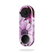 MightySkins NEHEL-Purple Flowers Skin for Nest Hello Video Doorbell - Purple Flowers