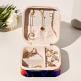 thumbnail image 6 of Cat Travel Portable Square Jewelry Box Earring Necklace Bracelet Holder Organizer Display Case Stand Decorative Box Storage Box, 6 of 6