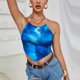 thumbnail image 2 of Moda mujer verano sin mangas Halter Casual Sexy estampado colorido espalda descubierta Camis Fridja  qr2586, 2 of 5