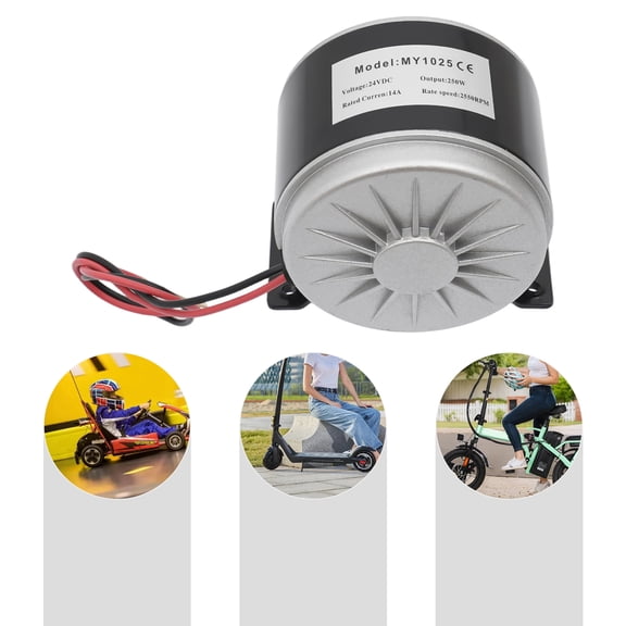 24VDC 250W Electric Scooter Motor, Pure Copper 2550rpm Motor for Electric Bicycle Mini-Electric Motorcycle