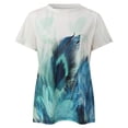 thumbnail image 5 of Hauts à Manches Courtes pour Femmes Mode Été Imprimé Ordinaire T-Shirt à Manches Courtes Col Rond pour Femmes T-Shirts d'Été pour Femmes Mode, 5 of 5