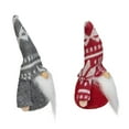 thumbnail image 2 of Set of 2 Gray and Red Santa Gnomes Hanging Christmas Ornaments 4", 2 of 4