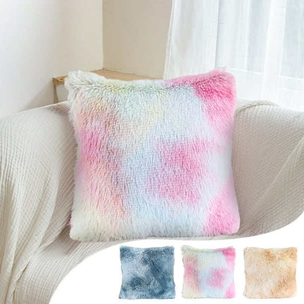 Fiudx Funda de Almohada Tie-Dye, Diseño Único y Colorido, Tela Suave y Cómoda, Diseño de Cremallera Invisible, Fácil de Cambiar, Decoración de Habitación, Comodidad En El Hogar, Tamaño 43 X 43 Cm