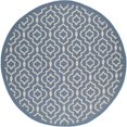thumbnail image 1 of Safavieh Courtyard Blue Indoor Outdoor Rug - Round 7'10", 1 of 5