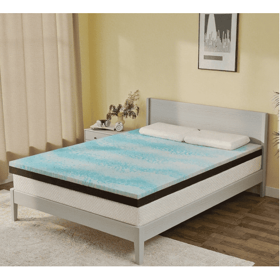Twin Size 3 Inch Extra Firm Mattress Topper, Gel Memory Foam & High-Density Foam Bed Topper for Extra Support & Pain Relief, CertiPUR-US Certified, Available at Walmart
