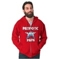 thumbnail image 3 of USA American Patriotic Papa Smurf Men Big & Tall Zip Hoodie Brisco Brands 3X, 3 of 5