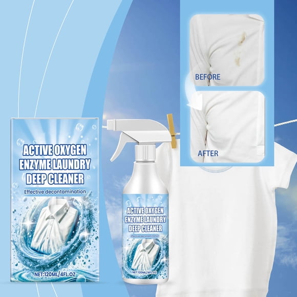Fiudx Spray Quitamanchas para Ropa, Limpiador Eficaz de Manchas de Aceite, Suave con Las Telas, Penetración Profunda, Aplicación Localizada, Funciona En Manchas de Grasa y Comida, Tamaño de 120 Ml