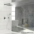 thumbnail image 2 of 12 Inch Bathroom Rain Shower System Set Wall Mount, Rainfall Shower Head with Handheld, 2 of 8