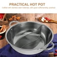 thumbnail image 3 of KAKOWELY Hot Pot with Divider Stainless Steel Hot Pot Divided Hot Pot Pan Household Hot Pot Stock Pot,11.02"X11.02"X3.15", 3 of 4