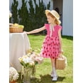 thumbnail image 4 of Arshiner Toddler Lace Tutu Dresses Ruffle Sleeve 3 Layers Tulle Flower Wedding Birthday Summer Dress, 4 of 6