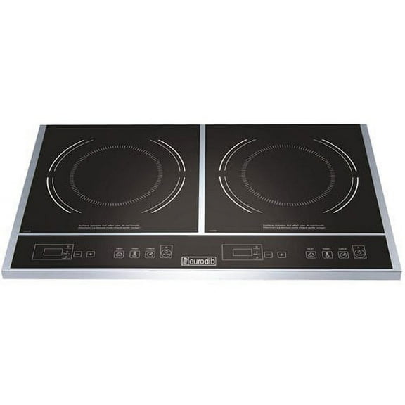 Eurodib Double Induction Cooker, 23 1/2 x 14 1/8 x 2 1/2 inch - 1 each.