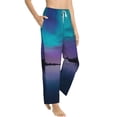 thumbnail image 2 of Daiia Night At Lake Aurora Women's Sleep Pant with Pockets and Drawstring,Pajama Pants-Medium, 2 of 9
