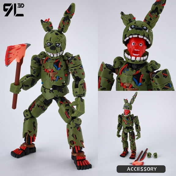 9L3D Printed FNAF Freddy Fazbear's Pizza Springtrap Toys Action Figures Anime Model Lucky13 Dummy13 Titan13 Ornaments Gifts