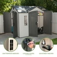 thumbnail image 5 of Lifetime Lockable Polyethylene Outdoor Storage Shed, 10' x 8', Tan & Brown (60001), 5 of 12