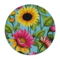 thumbnail image 2 of JEUXUS Sunflower Tablecloth Round Floral Table Cloth Washable Spillproof Free Watercolor Spring Summer Fabric Table Cover for Indoor Outdoor Kitchen Dinning Round Tables, 2 of 7