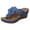 Blue, variant on Flower Platform Wedge Orthopedic Flip Flops for Women 2026 Beach Summer Boho Casual Buckles Backless Thongs Slides Dress Sandals Red Size 7.5