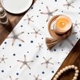 thumbnail image 2 of Starfish Coastal Cotton Linen Table Runner for Dining Kitchen, Summer Nautical Ocean Sea Modern Art Wedding Outdoor Party Tablerunners Decoration, Dresser Scarf Coffee Tablecloth Runners 13x70 Inches, 2 of 8