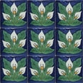thumbnail image 2 of 4.2x4.2 Three-Lily Talavera Mexican Tile, Set of 9 pcs, 2 of 2