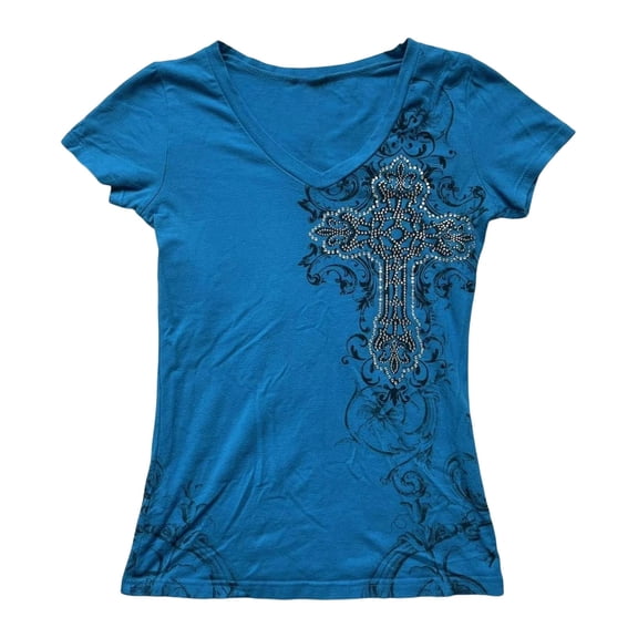 Akiihool Womens Tops Trendy Womens T Shirts Short Sleeve Striped Color Block Leopard Casual Tops (Blue,L)