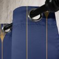 thumbnail image 3 of Ambesonne Art Deco Grommet Curtain, Navy Simple Vintage Motif, 50"x60", Navy Blue and Sand Brown, 3 of 5