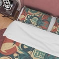 thumbnail image 2 of Abstract Retro Bedding Set, 70s Nostalgia Duvet Cover, Green Quilt Cover,, 2 of 6
