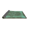 thumbnail image 2 of Ahgly Company Indoor Square Medallion Turquoise Blue Traditional Area Rugs, 6' Square, 2 of 4