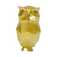 thumbnail image 3 of deevoka Abstract Geometric Sculptures Display Owl Figurine for Office Yard Bookshelf Gold, 3 of 9