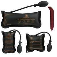 MulWark Contractor-Grade Inflatable Air Pump Wedge Bag | Professional Car Door Opener, Strong Leveling & Lifting & Alignment Tool Kit with Release Valve & Pry Bar - 3 Pack