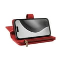thumbnail image 4 of TECH CIRCLE Wallet Case For iPhone 16 Pro,PU Leather Zipper Handbag Purse Cover Kickstand Flip Folio Women Protective Case with Card Slots Holder Wrist Strap for Apple iPhone 16 Pro,Red, 4 of 9