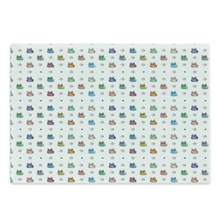 

Owl Cutting Board Owl Motif with Spiral Circles and Big Eyes Night Animal Playroom Concept Decorative Tempered Glass Cutting and Serving Board Large Size Multicolor by Ambesonne