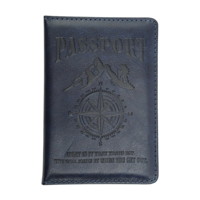 Ofertas Únicas 1 Pc Funda para Pasaporte con Brújula Manga para Pasaporte Azul Oscuro