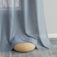thumbnail image 2 of THD Serena Faux Linen Textured Semi Sheer Transparent Window Grommet Long Thick Curtain Panels, Pair, 2 of 4