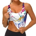 thumbnail image 3 of Balery Colorful Bulldog Sujetadores deportivos con espalda cruzada para mujer, acolchados, sin costuras, de alto impacto, ideales para yoga, gimnasio, entrenamiento y fitness.-XX-Large, 3 of 8