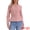 Dusty Pink, variant on DARING DIVA Women's Peplum Hem Button Down Collarless Jean Jacket XS Light Blue
