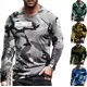 thumbnail image 3 of Camiseta De Camuflaje De Manga Larga De Moda Para Hombre, 3 of 5
