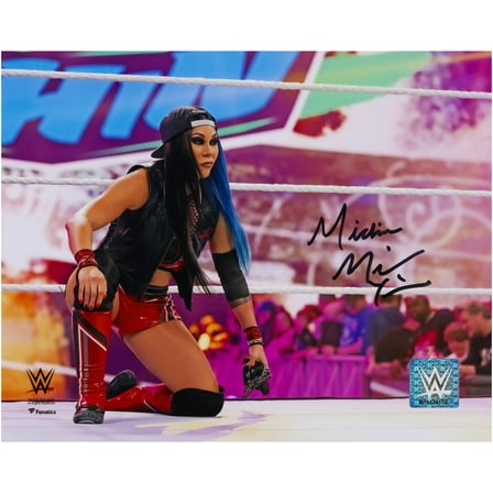 Mia Yim WWE Autographed 8" x 10" In Ring Kneeling Down Photograph - Fanatics Authentic Certified