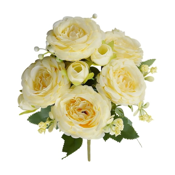 RXMEKW Artificial Flowers for Outdoors,Roses Artificial Flowers Bouquet with Bendable Stems and Hyper Realistic Silk Blooms for Table and Home Decor