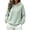 Light Green, variant on Women's Chunky Knit Sweater, Drop Shoulder Pullover Hoodie for Women, Textured Long Sleeve Hooded Sweatshirt, Loose Fit Chunky Knit Pullover for Women, Casual Fall Winter Fashion Sweater White
