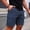 Navy, variant on Men's Shorts with Pockets and Drawstrings Big and Tall Solid Color Casual Sports Drawstring Elastic Waistband Multi-Pocket Large Pockets Cargo Shorts