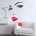 thumbnail image 3 of Hepburn'S Beautiful Eyebrow Eyes Lips Wall Sticker Vinyl Decals Decor Removable, 3 of 8