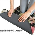 thumbnail image 3 of Pioneer Flower Floral Print Pattern Hot Yoga Mat Towel Non Slip for Hot Yoga - Quick-Drying Yoga Mat Cover with 4 Corner Pockets with Travel Bag - Hot Yoga Towel Non Slip 70"x26", 3 of 6