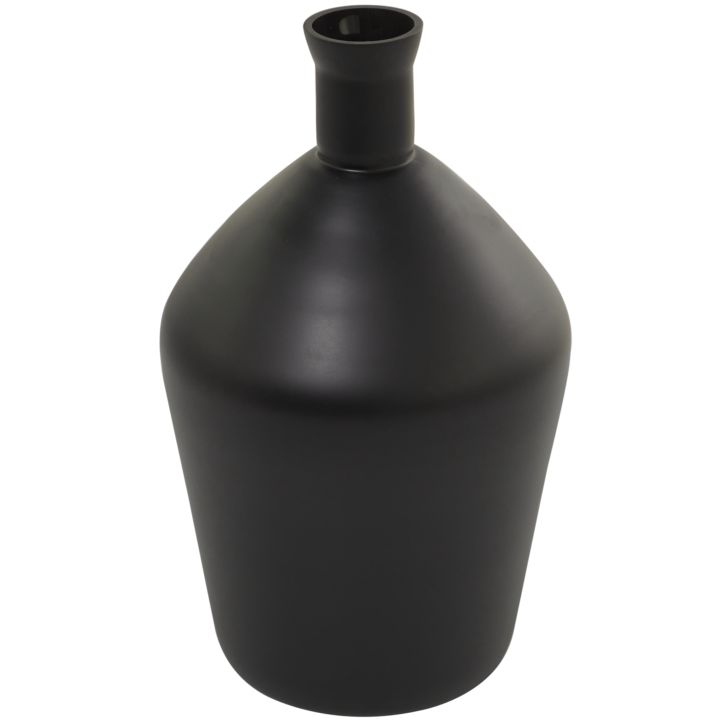 DecMode 15" Black Glass Vase